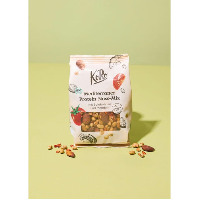 Geroosterde biologische proteïne-notenmix, mediterraan 160 g