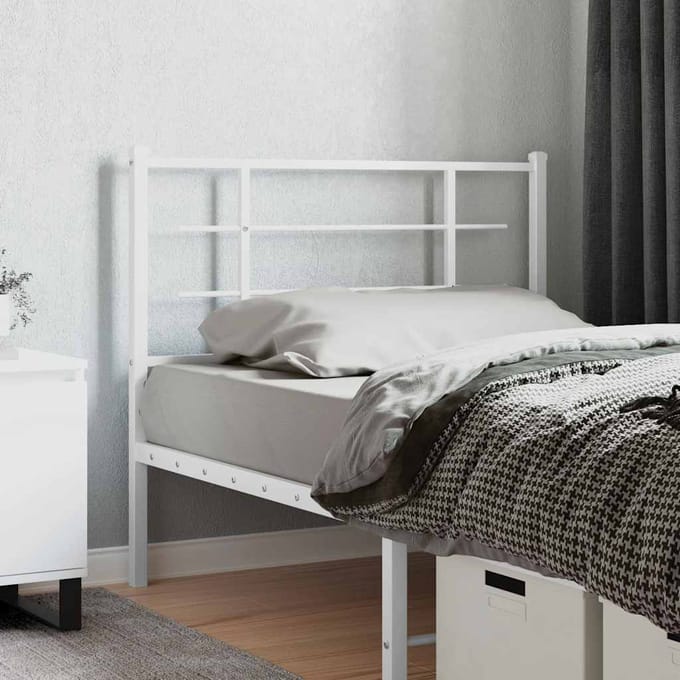 vidaXL Vervangend hoofdbord 107 cm metaal wit