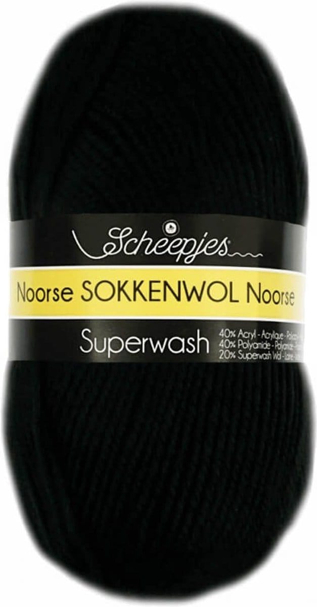 Scheepjes Noorse Wol Markoma 100g - 6860 Zwart