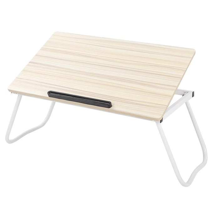 Bureau de lit pliable petit pour la maison support pour ordinateur portable cahier couleur érable blanc A1‑1 white