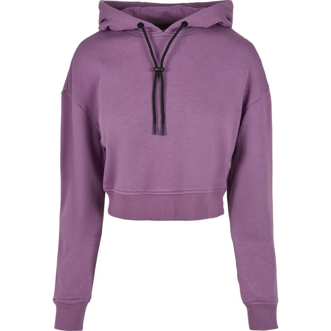 Dames sweatshirt met capuchon Urban Classics court terry-grandes tailles