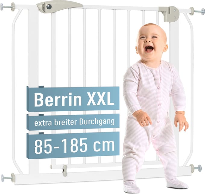 ib style Berrin XXL Traphekje - Extra Brede Doorgang - 85-95 cm - Wit