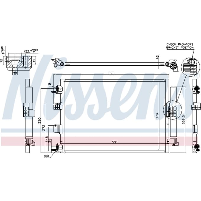 Condensator, airconditioning NISSENS 940463