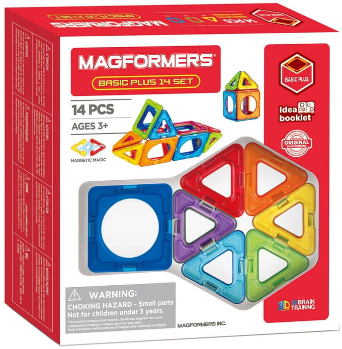 Magformers Basic Plus Set - Magnetisch Bouwspeelgoed - 14-delig - Starterset - Montessori Speelgoed - 3-7 jaar