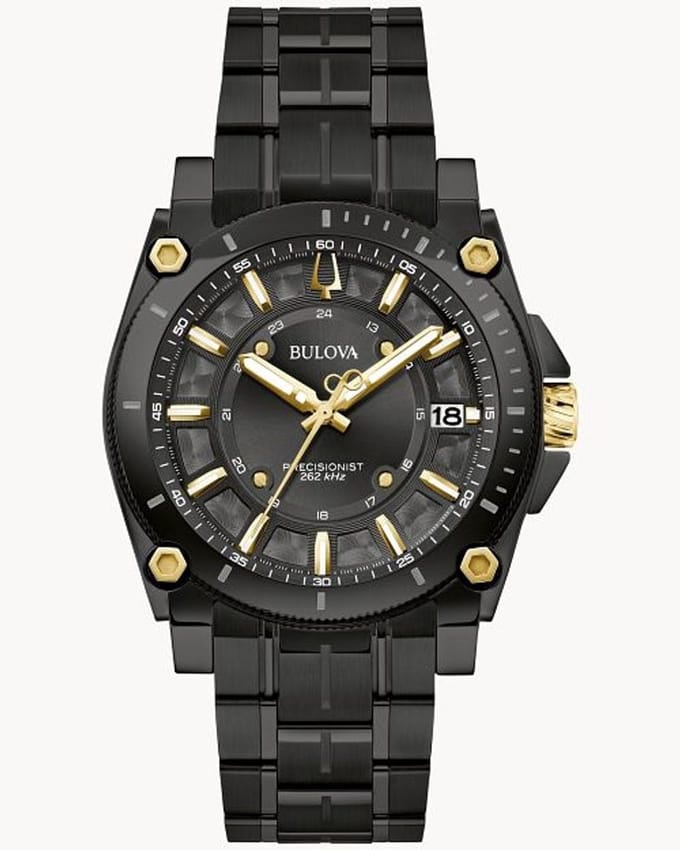 Bulova Precisionist Icon 98B408 Horloge - Staal - Zwart - Ø 40 mm