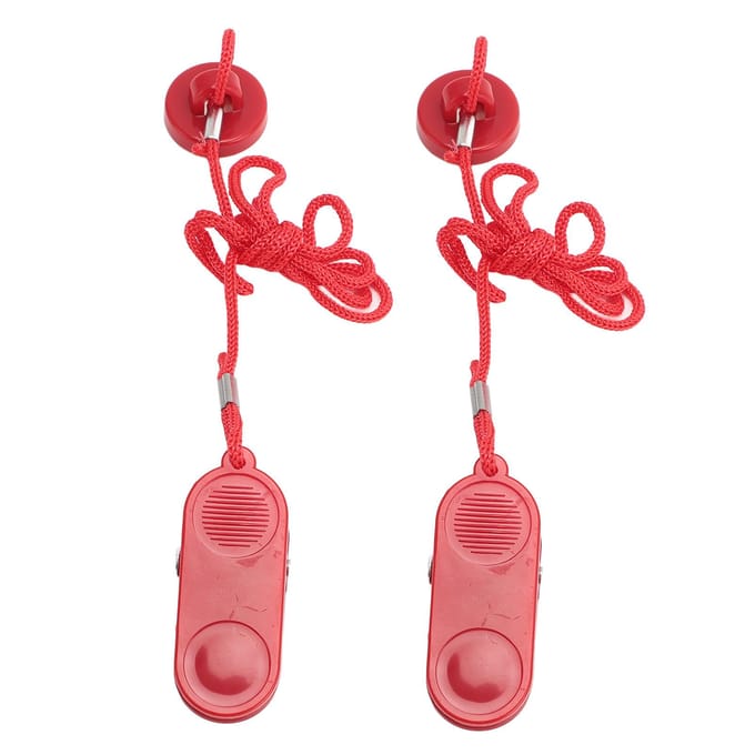 2 STUKS Loopband Veiligheidssleutel Magnetisch ABS Draagbaar Loopband Veiligheidsslot Noodstop Accessoire red