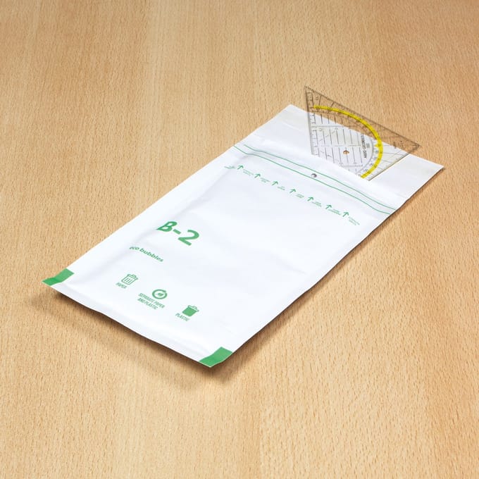 Raadhuis luchtkussenenvelop - 140x225mm - B12 - met plakstrip - wit - 200 stuks