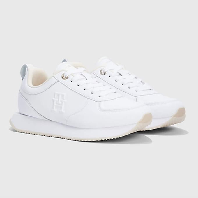 Tommy Hilfiger Sneakers Casual Leren Runner Wit
