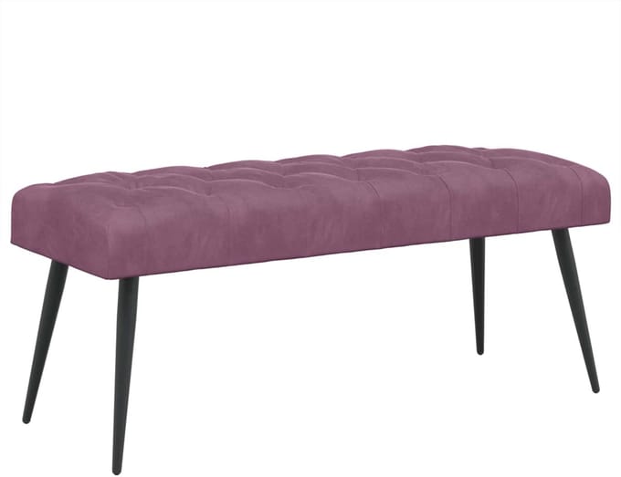 vidaXL - Bank - met - knopen - tufting - Paars - 110 - x - 40 - x - 46 - cm - Fluweel
