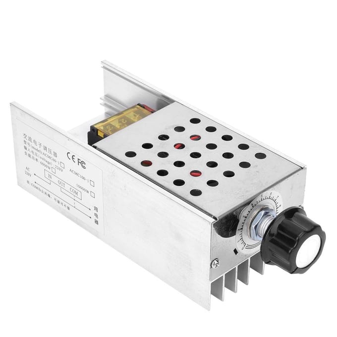 6000W 220V SCR AC Elektronische Spanningsregelaar Snelheidsregeling Dimmen Thermostaat met Behuizing