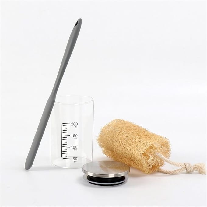 Zuurdesem Starter Pot - Bakgerei Set - Zelf Brood Maken - Brede Opening - 200ml Set 2 - Transparant