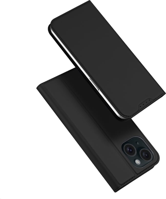 Dux Ducis - Geschikt voor iPhone 15+ / 15 Plus - Slim bookcase hoesje - Zwart