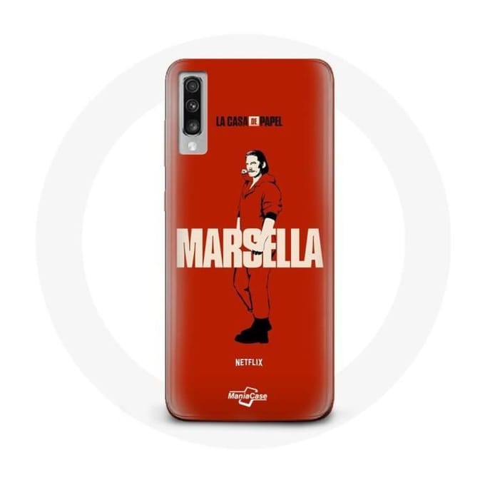 Hoesje voor Samsung Galaxy A50 La casa de papel Marsella tekening