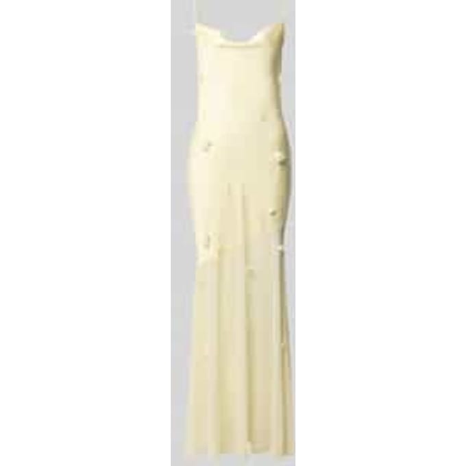 maxi-jurk met bloemengarnering
