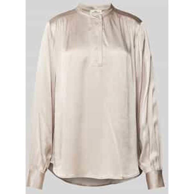 Regular fit blouse van viscose met opstaande kraag