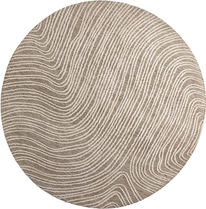 Melle vloerkleed Ø200cm beige.
