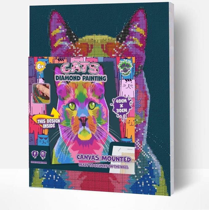 Lannoo Creative Sets - Diamond Painting - Op Canvas - Kat