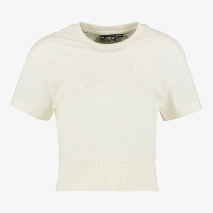 TwoDay cropped meisjes top wit - Maat 170