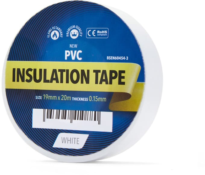 YellowBand Premium PVC Isolatietape 19mm x 20m Wit
