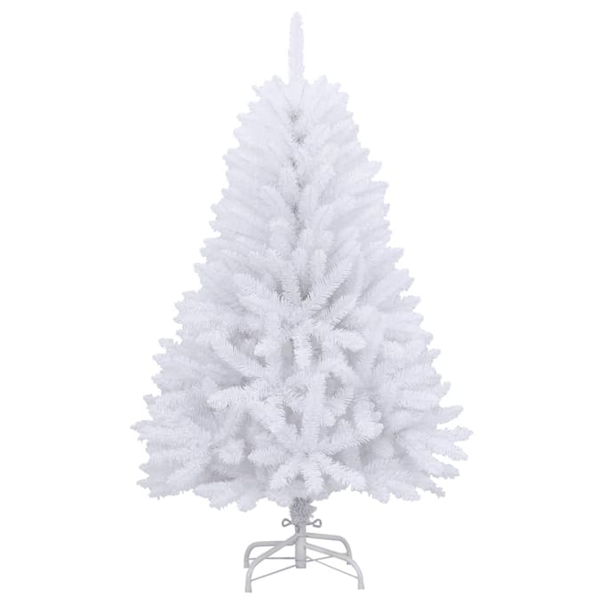 vidaXL - Kunstkerstboom - met - scharnieren - en - standaard - 150 - cm - wit