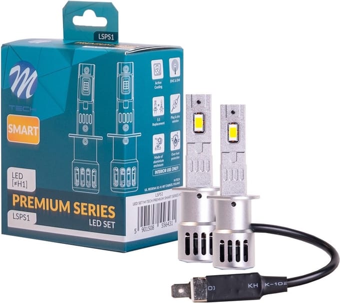H1 koplamp set daglichtwit 6000K - 35 Watt & 2000 Lm/stuk | 12VDC - actieve koeling
