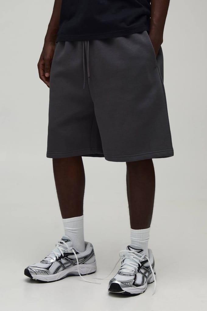 Essential Baggy Fit Middellange Short | Grey | Size Small