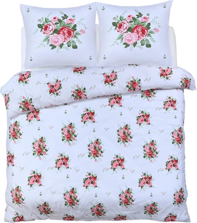 Husch Dekbedovertrek Victoria - 200x200/220 - Rozen Bouquet