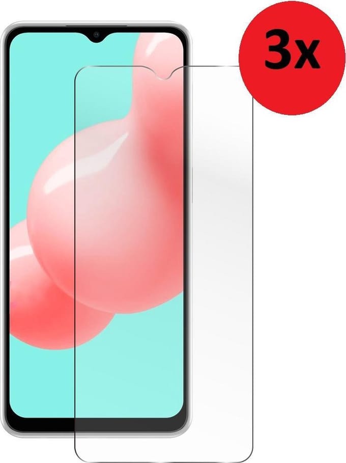 Geschikt voor Samsung Galaxy A32 Screenprotector - 4G - A32 Tempered Glass 3x