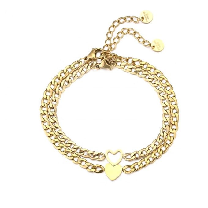 Go Dutch Label Oorbel Hoop Schelp Kraal Goud E1405-2