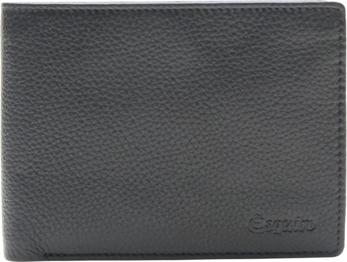 Esquire Leren Portemonnee Primavera Men Wallet Black Zwart