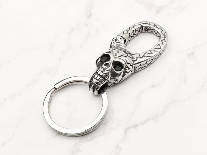 Mei's - Muse Vivid Skull - sleutelhanger - RVS zilver - One size