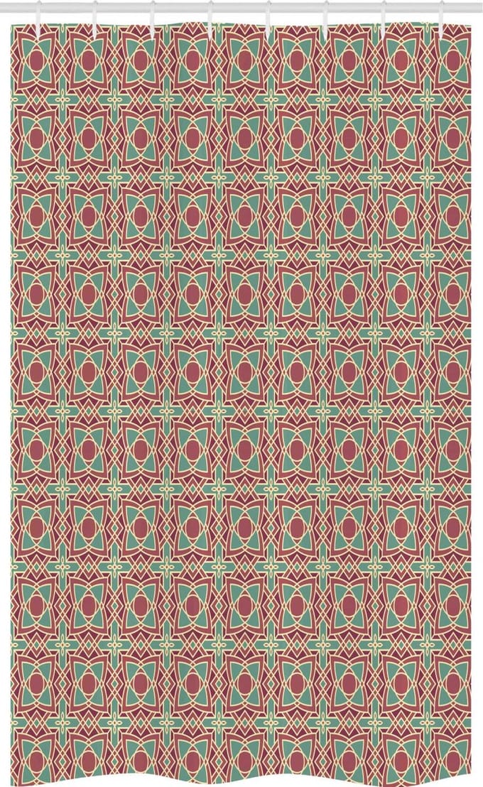 ABAKUHAUS Douchegordijn etnisch – 120x180 cm – Polyester, waterafstotend