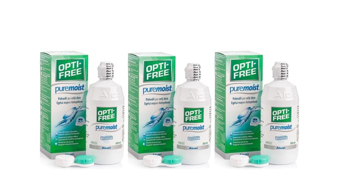 OPTI-FREE PureMoist 3 x 300 ml met lenzendoosjes