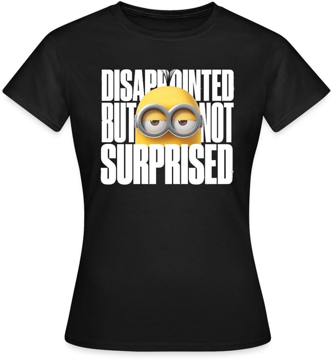Minions Kevin Teleurgesteld Maar Niet Verrast T-Shirt Dames