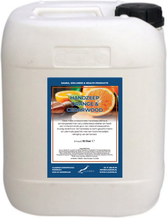 Handzeep Sweet Orange & Cedarwood 10 liter - navulling