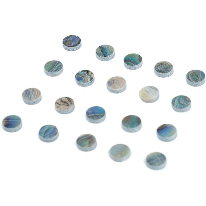 20 stuks Gitaar Toets Stippen Schelp Delicaat Voegt Grip Toe Slijtvast Gitaar Toets Stippen Vervangingen gray