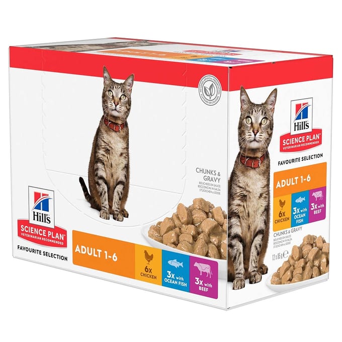 Hill's Science Plan Kattenvoer Adult Multipack Classic Selection 12 x 85 gr