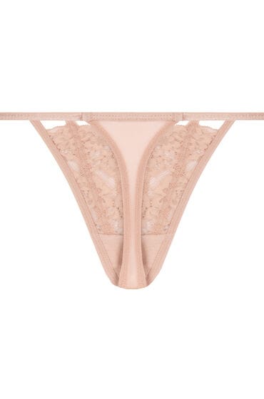 Hunkemöller Dames Lingerie String Maxime - Beige - maat XL