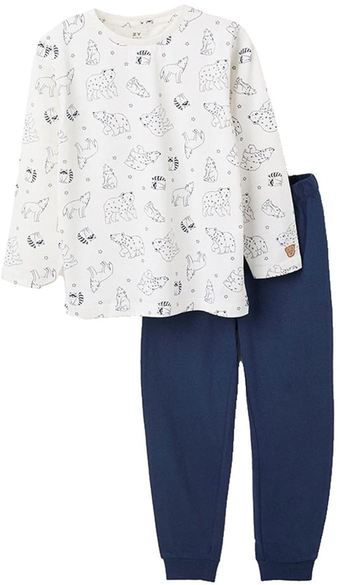 Zippy 3107429001 Pyjama Met Lange Mouwen Wit,Blauw 3-4 Years Jongen