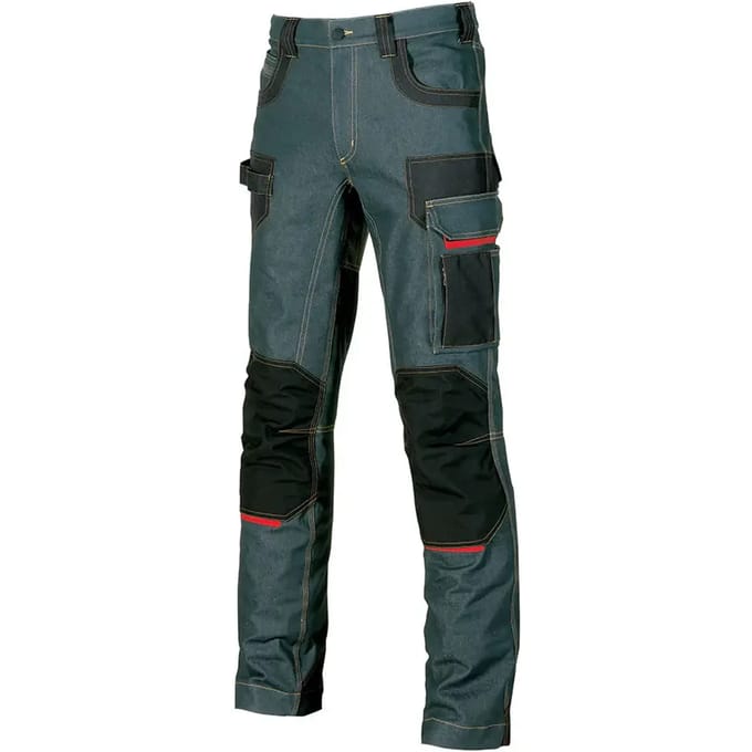 U-power Platinum Button Werkbroek Groen 48 Man,Vrouw