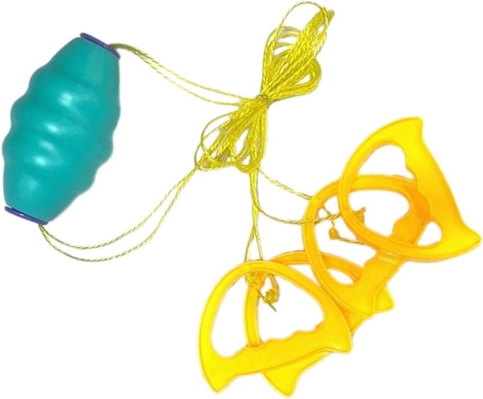 Trekbal Speelgoed - Shuttlebal Set - Buiten Spelen - Coöperatief Spel - 23.1 Centimeter - Cyaanblauw