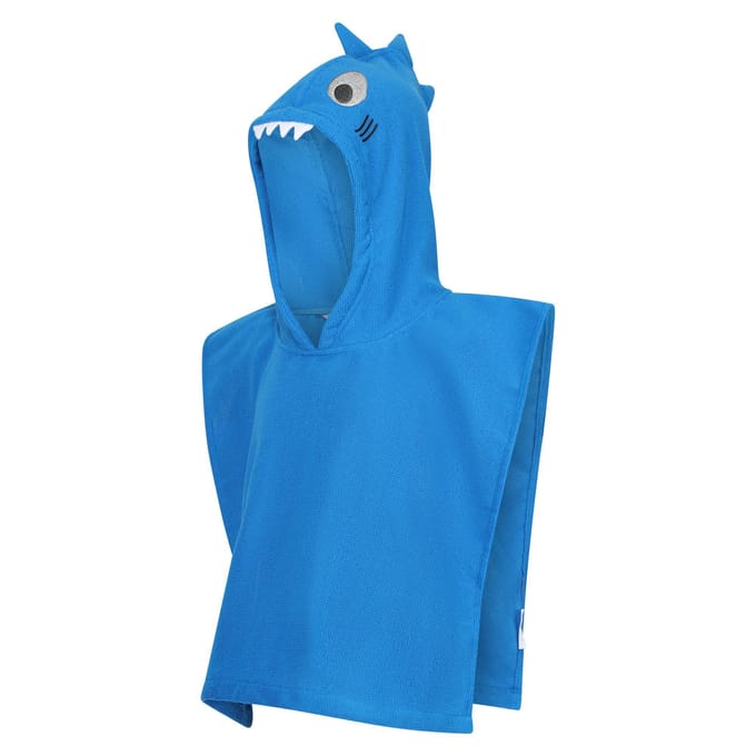 Regatta Handdoek met kap voor kinderen/Kinderen Bubbles De Haai (Hawaiiaans Blauw)
