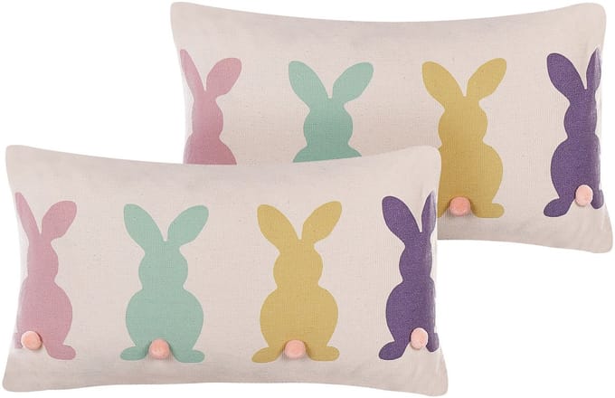 CLUSIA - Sierkussen set van 2 - Meerkleurig - Polyester