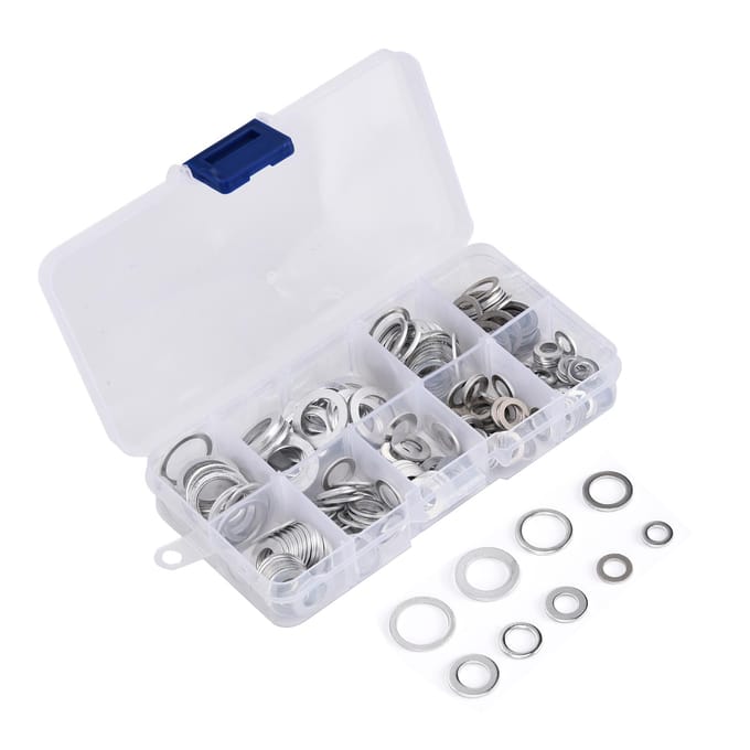 200 stuks Platte Ringen Aluminium Hittebestendig Accessoire Set Kit voor Onderhoud