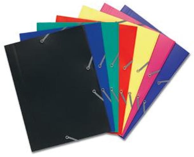 Exacompta 30x Elastomap 3 kleppen ondoorschijnende PP 4/10de - A4 - Groen - 55903E
