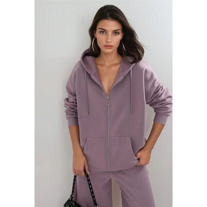 Oversized hoodie met rits
