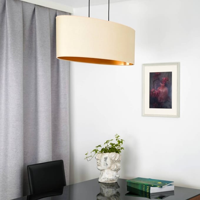 Envostar hanglamp Idun licht beige 80 cm natuurlijk materiaal veganistisch