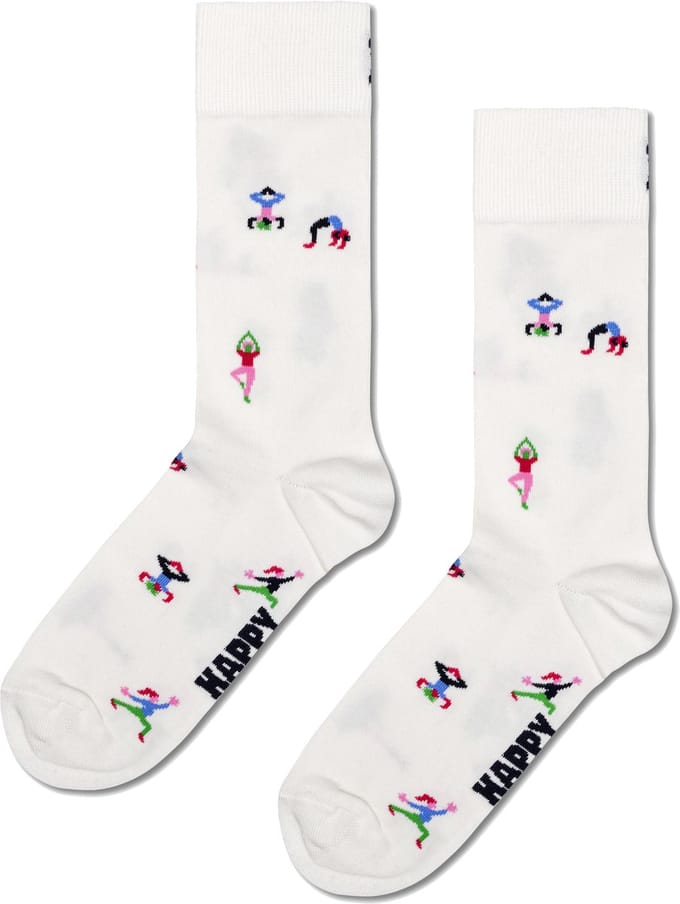 Happy Socks Yogi Sock - unisex sokken - wit - Unisex - Maat: 41 - 46