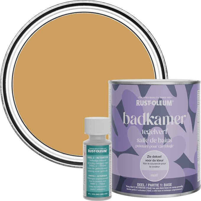 Rust-Oleum Geel Badkamer Tegelverf Matt - Dijon 750ml