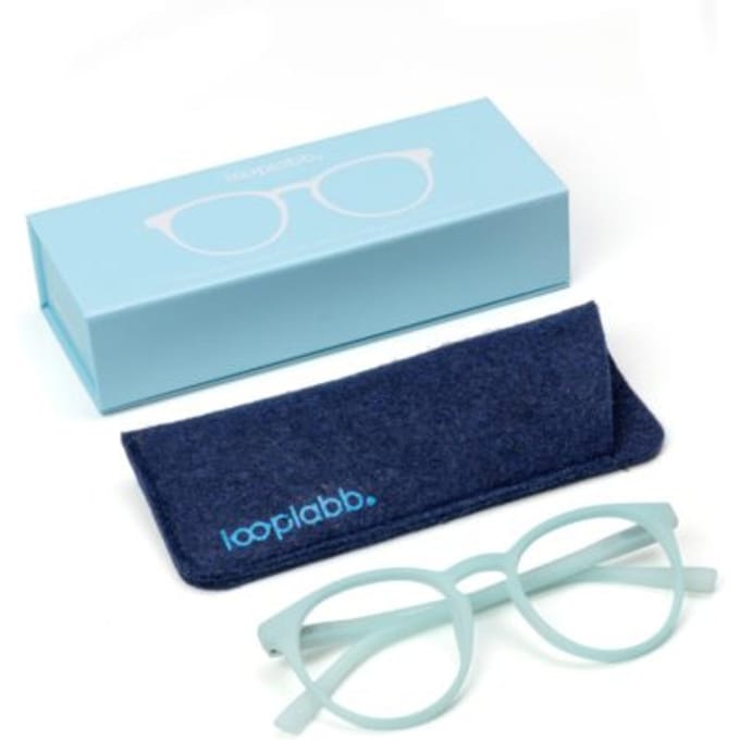 Looplabb leesbril sterkte +1,50 model papillon licht blauw